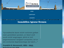 Tablet Screenshot of immobilien-agentur-bremen.de